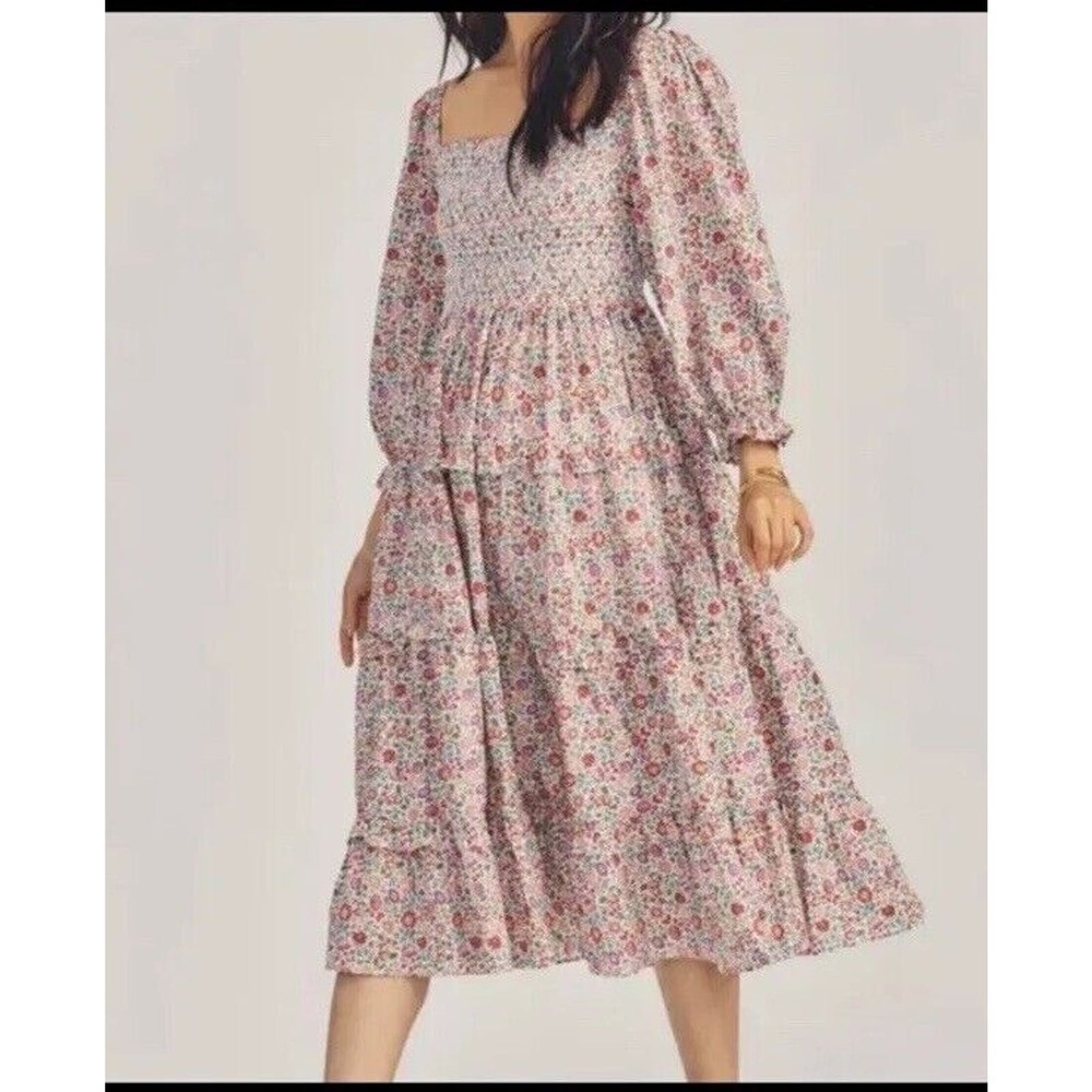 LoveShackFancy Dress Sz XS Floral Modi Cottagecore Prairie Easter Liberty Fabric